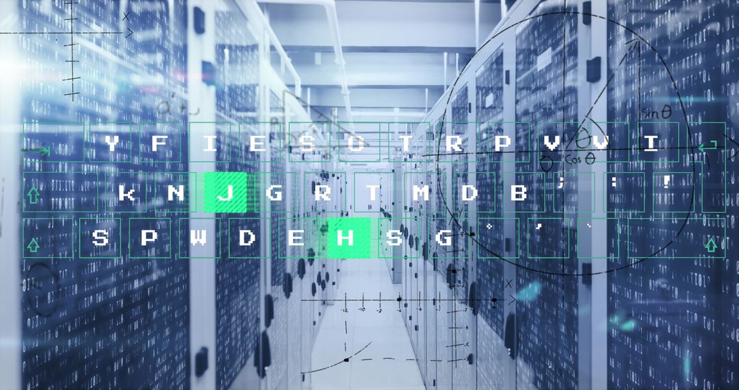 Digital Interface Technology with Letter Overlay on Data Servers