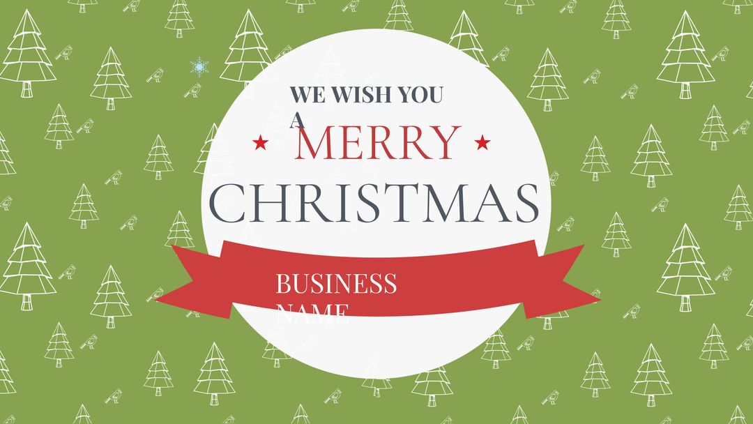 Festive Christmas Greeting Card with Stylized Trees