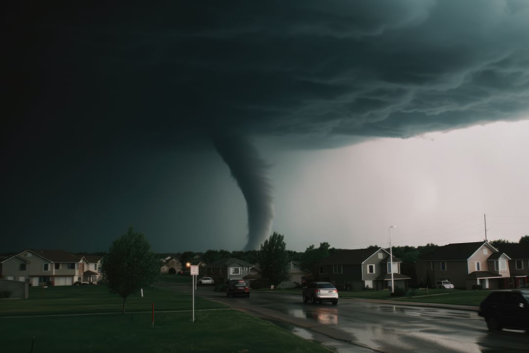 Huge tornado swirling over city at night, created using generative ai technology - Free Images, Stock Photos and Pictures on Pikwizard.com