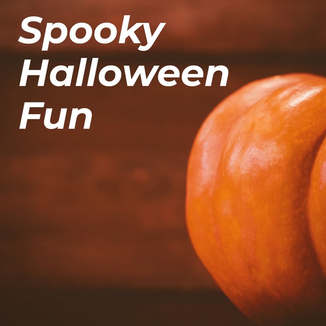 Spooky Halloween Fun Text with Halloween Pumpkin Image - Download Free Stock Templates Pikwizard.com