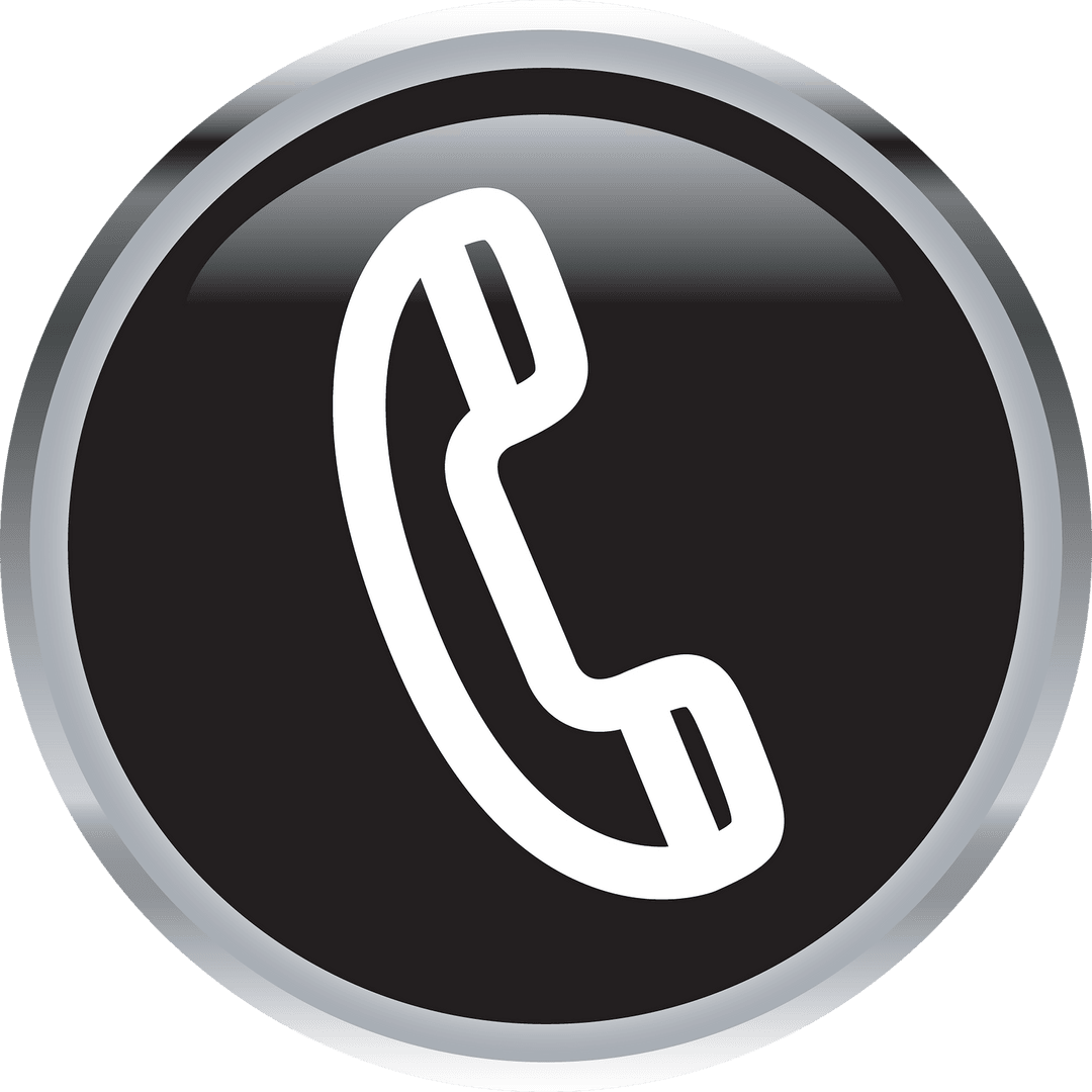 Transparent Phone Icon on Circular Button