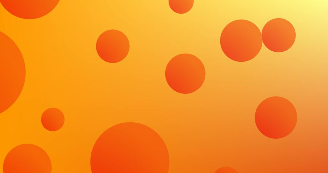 Abstract Orange Spheres and Gradient Background