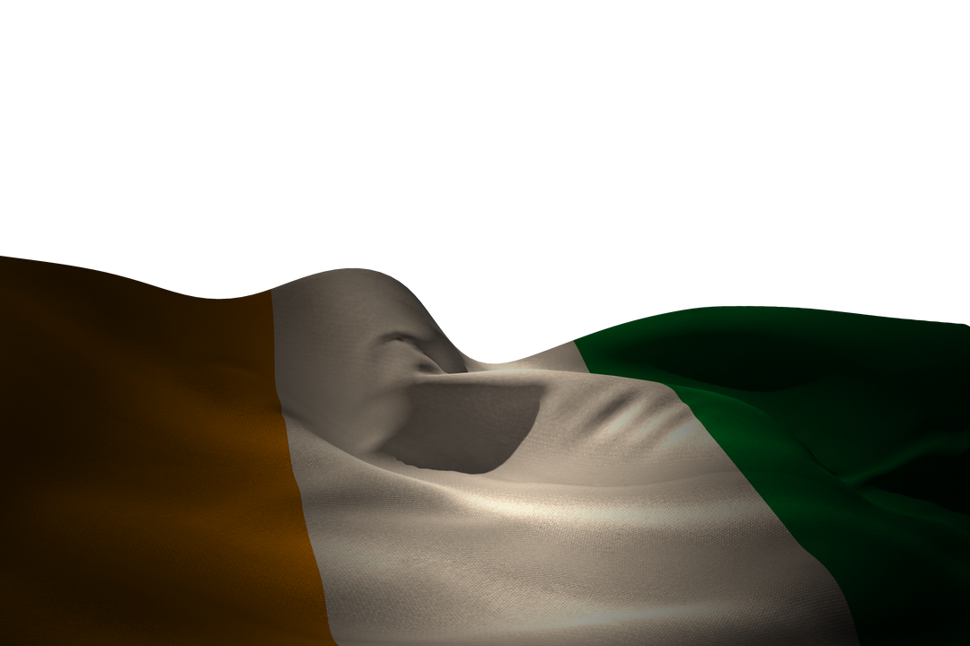 Transparent Ivory Coast Flag on Waving Fabric - Download Free Stock Images Pikwizard.com