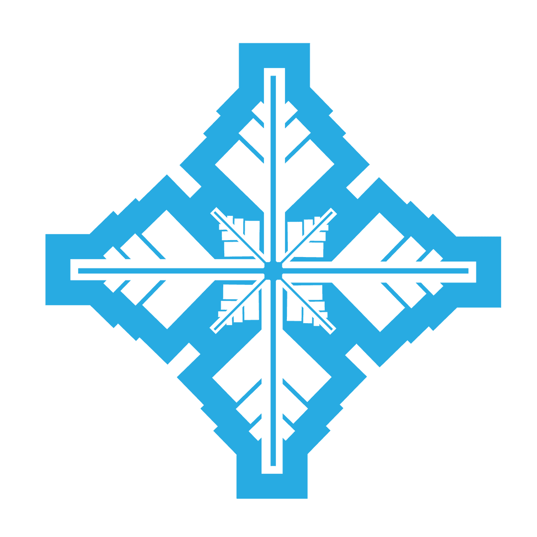 Transparent Delicate Digital Blue Snowflake Design
