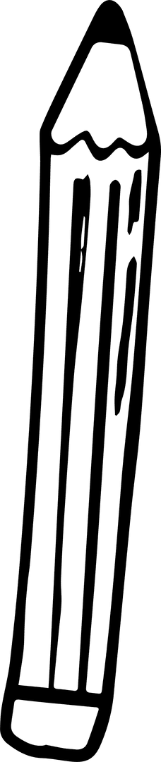 Transparent Hand-Drawn Pencil Illustration on Vertical Axis