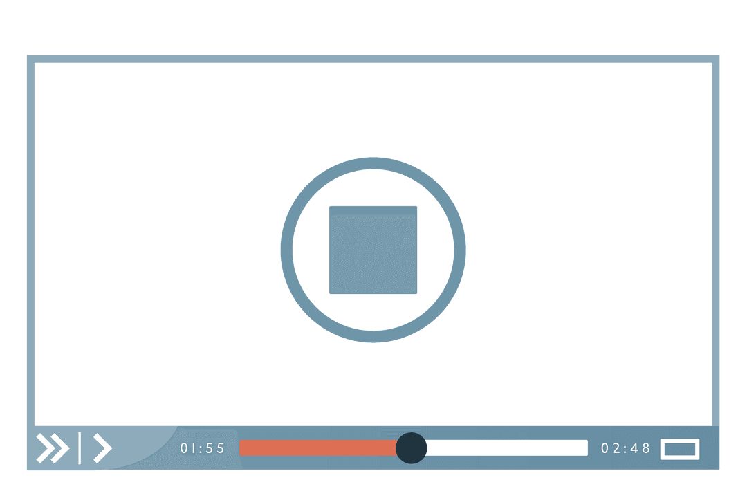 Video Player Interface on Transparent Background for Design Projects - Download Free Stock Images Pikwizard.com