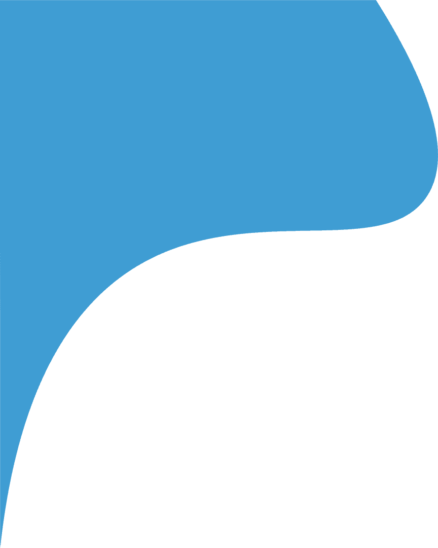 Abstract Blue Shape with Copy Space on Transparent Background