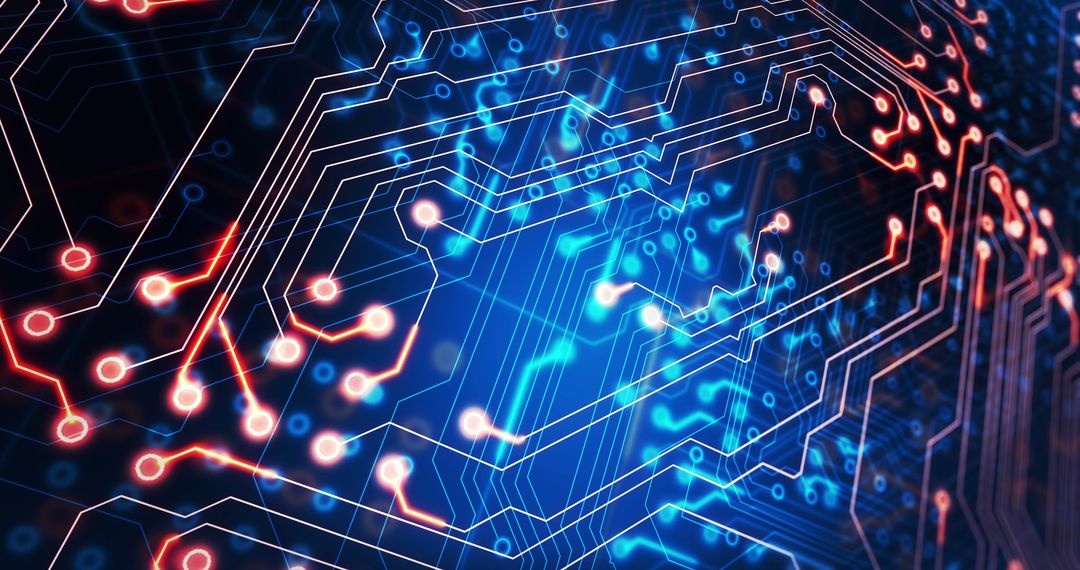 dynamic light trails on computer circuit board technology - Free Images, Stock Photos and Pictures on Pikwizard.com