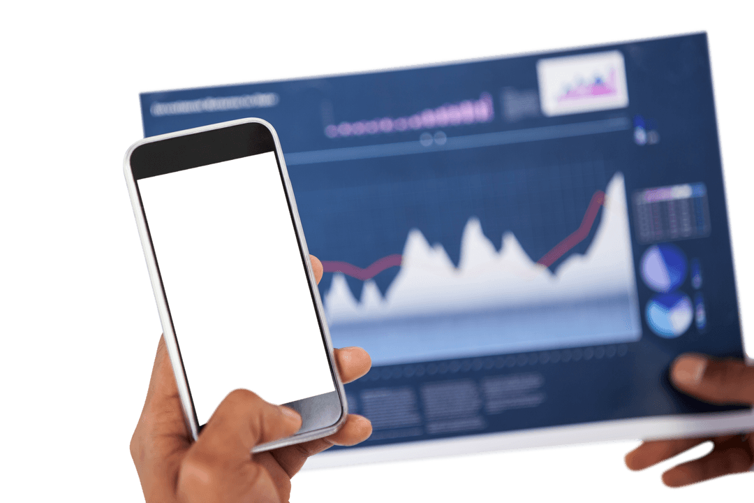 Transparent Chart Display on Smartphone Screen for Data Analysis - Download Free Stock Images Pikwizard.com
