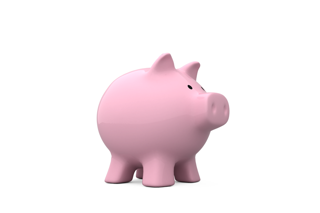 Pink Piggy Bank Isolated on Transparent Background Symbolizing Savings - Download Free Stock Images Pikwizard.com