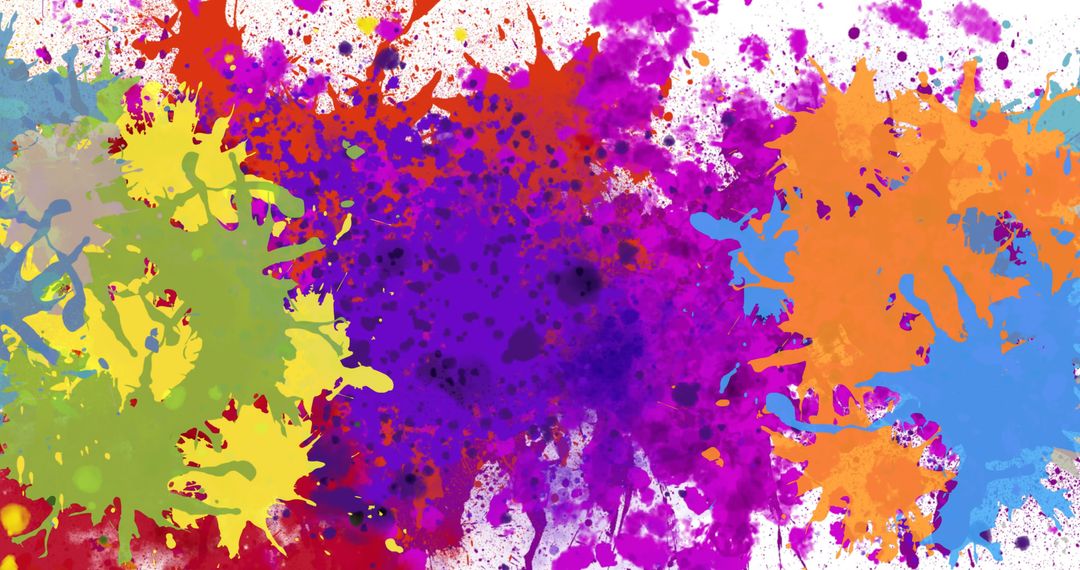 Vibrant Colorful Paint Splashes Abstract Background - Free Images, Stock Photos and Pictures on Pikwizard.com