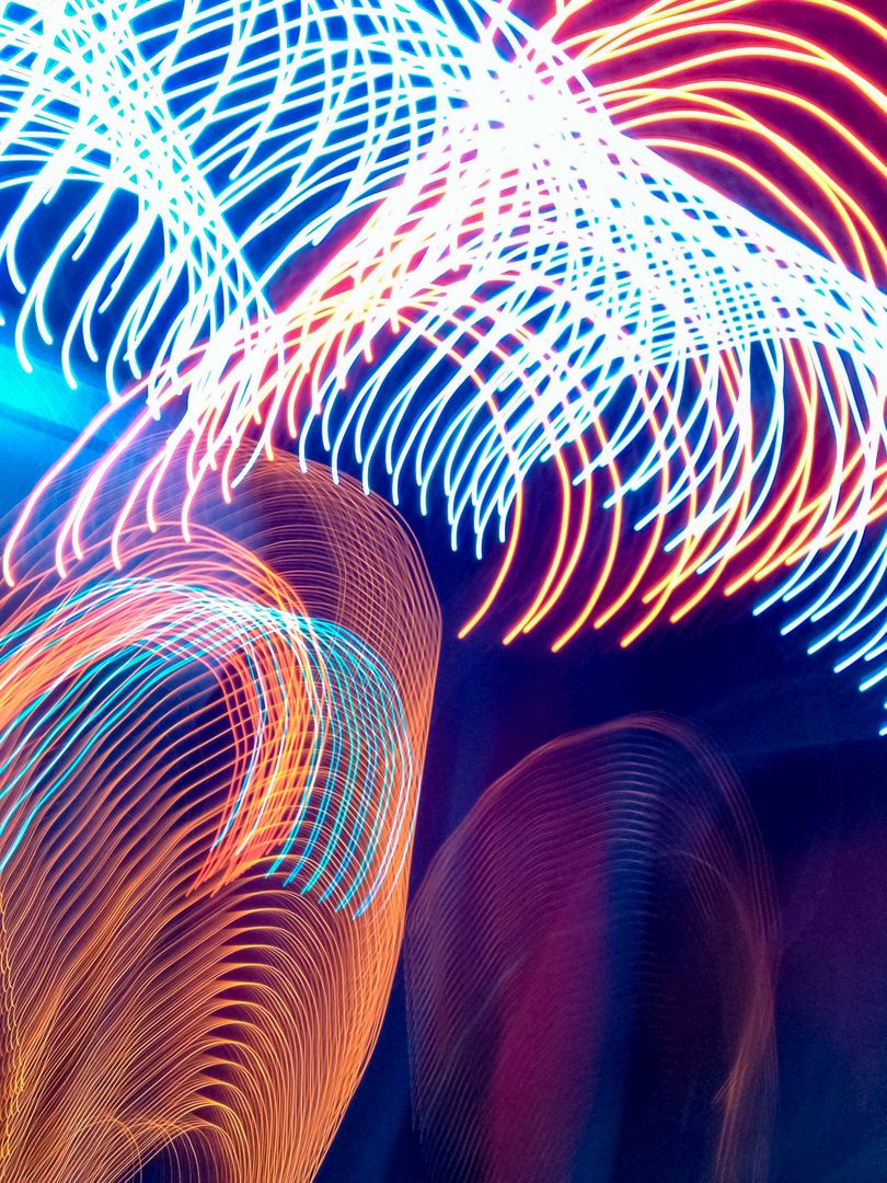 Abstract Light Trails in Vibrant Colors - Free Images, Stock Photos and Pictures on Pikwizard.com