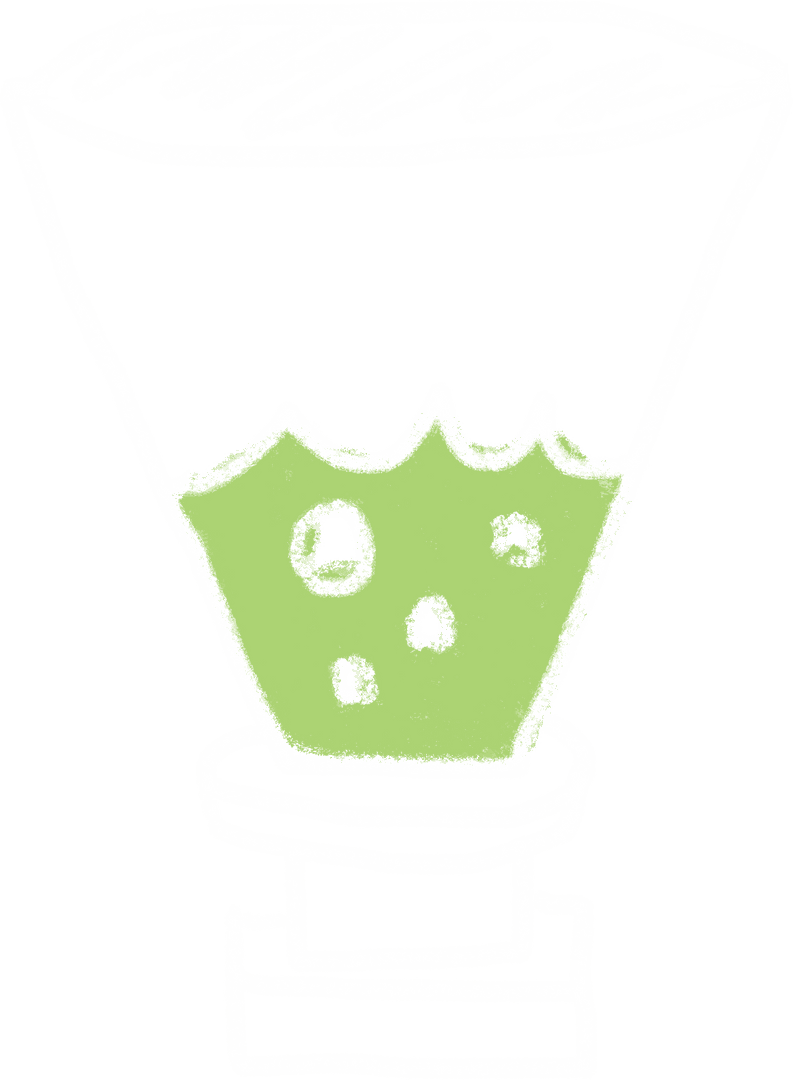 Transparent Laboratory Equipment Sketch with Beaker and Bubbles