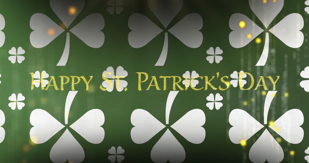 St. Patrick's Day Celebration Design with Shamrocks