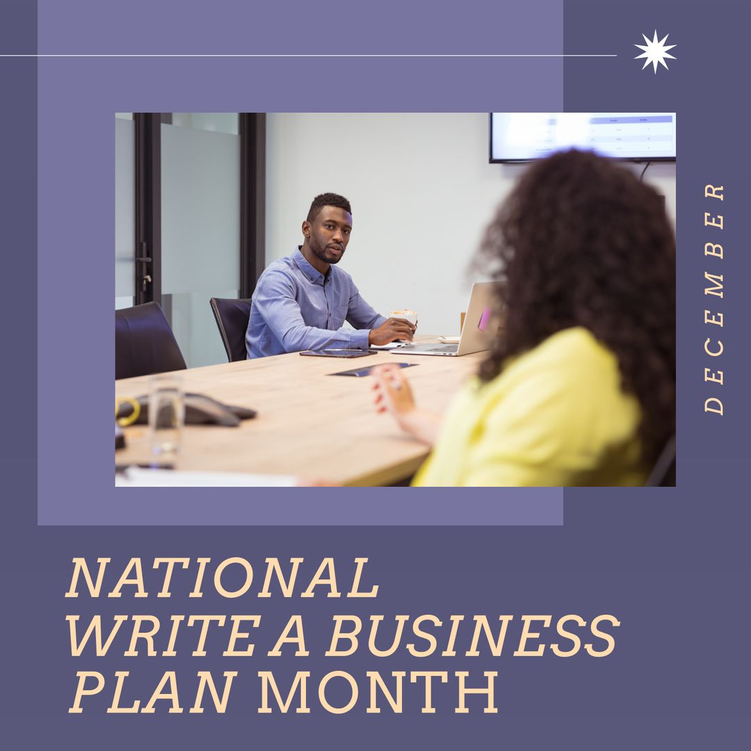Celebration of National Write a Business Plan Month in Office Meeting