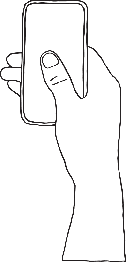 Transparent Hand Holding Smartphone Illustration Vector