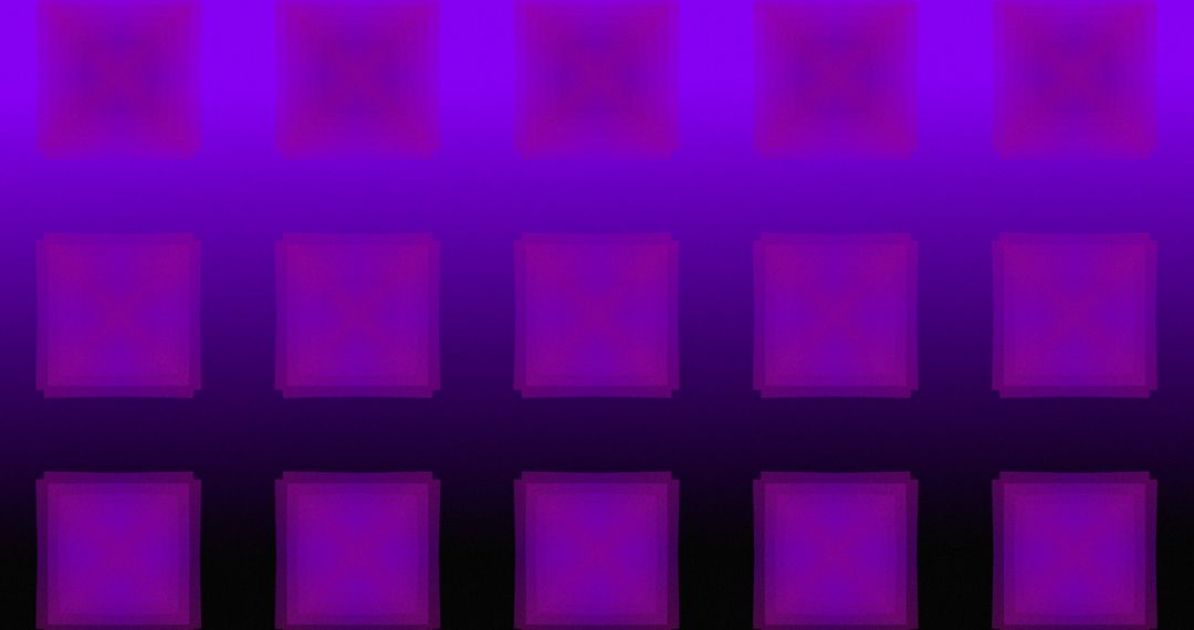 Abstract Glowing Squares with Hypnotic Motion on Purple Background