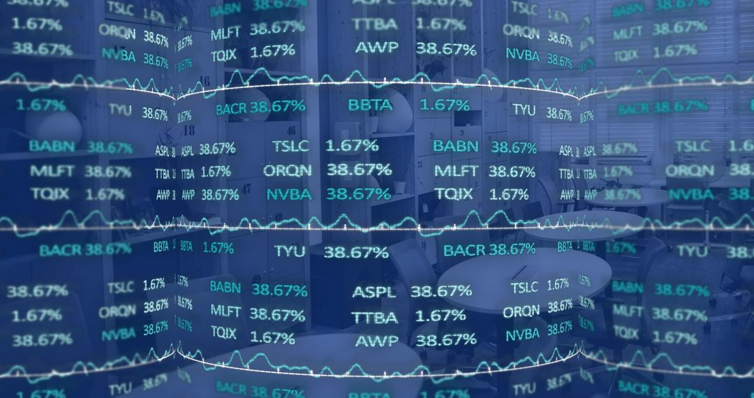 Digital Financial Data Processing in Modern Office Space