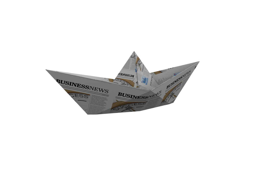 Transparent Newspaper Boat Featuring Business News Paper - Download Free Stock Images Pikwizard.com