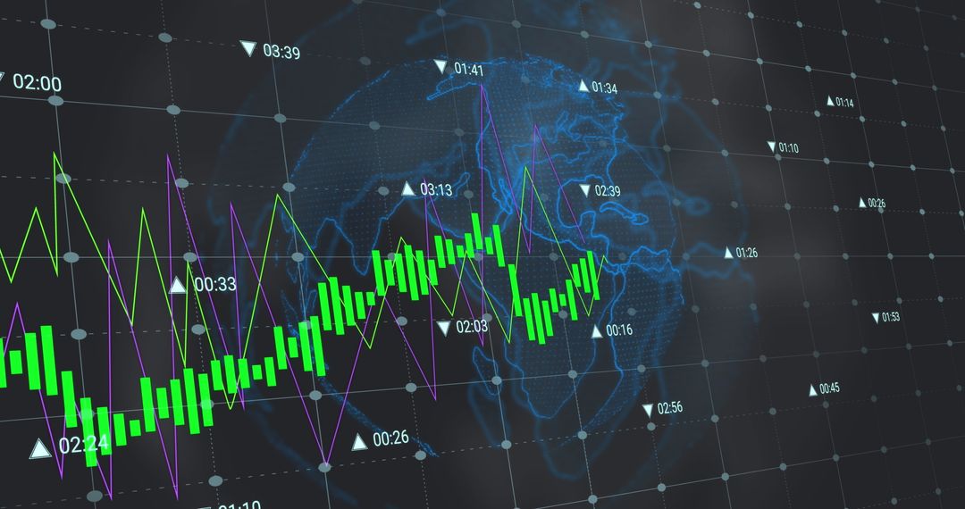 Financial Graph Overlay on Global Digital Interface