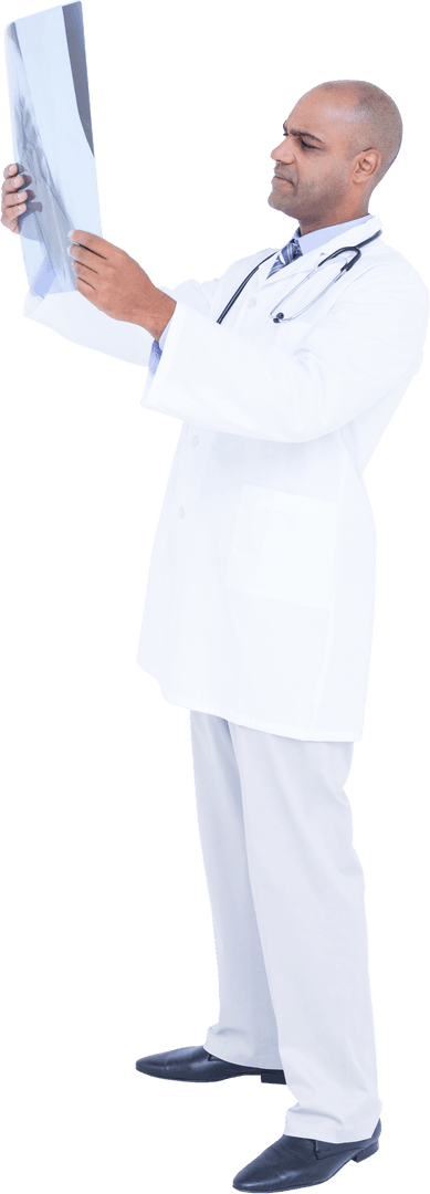 Transparent Medical Professional Analyzing X-ray Image