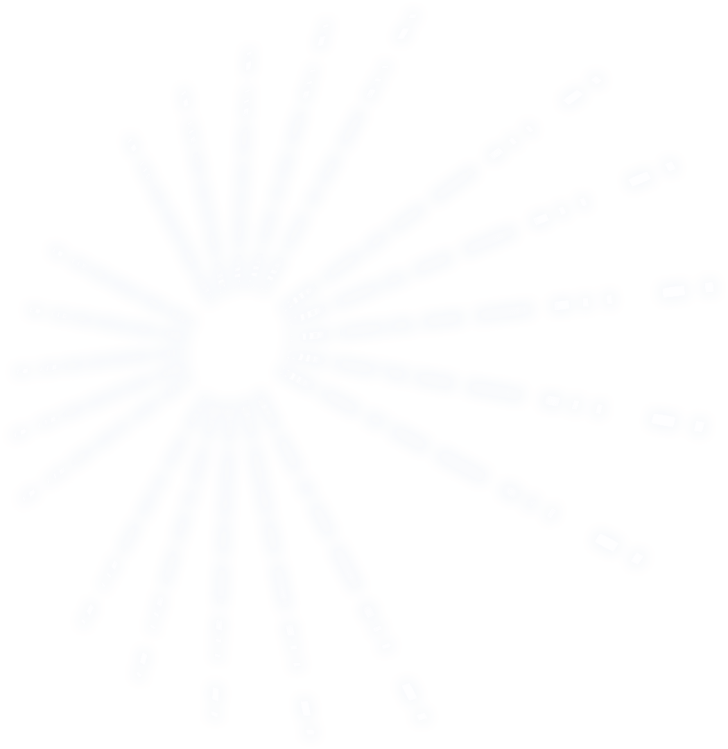 Digital Circle with Radiating Rays on Transparent Background