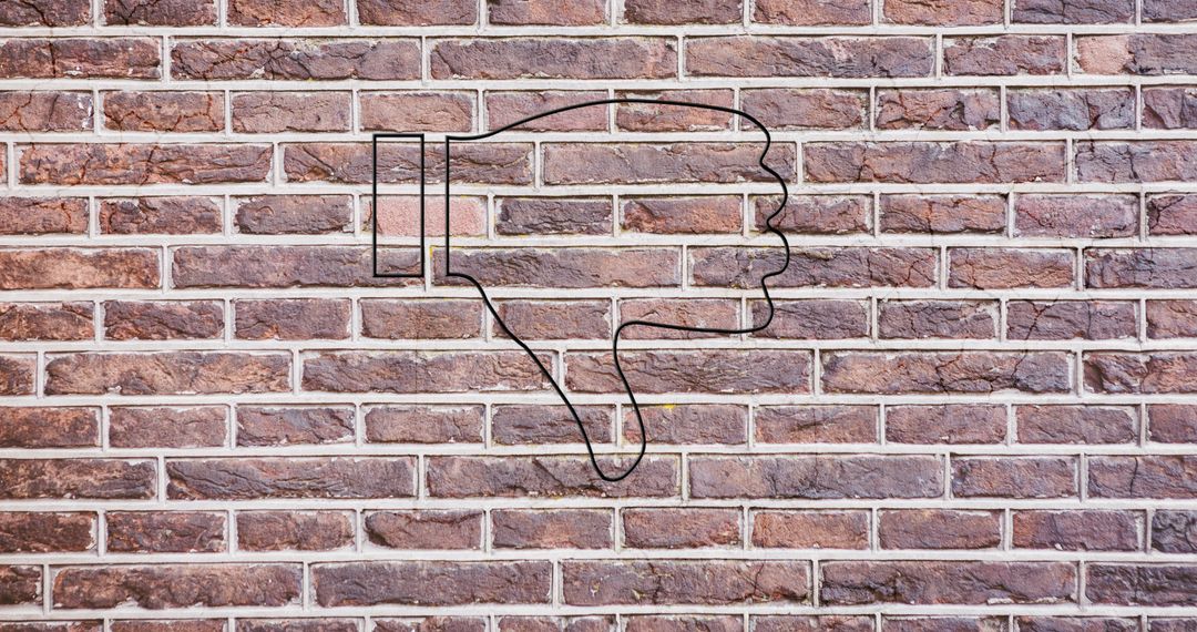 Neon Thumbs Down Icon on Rustic Brick Wall