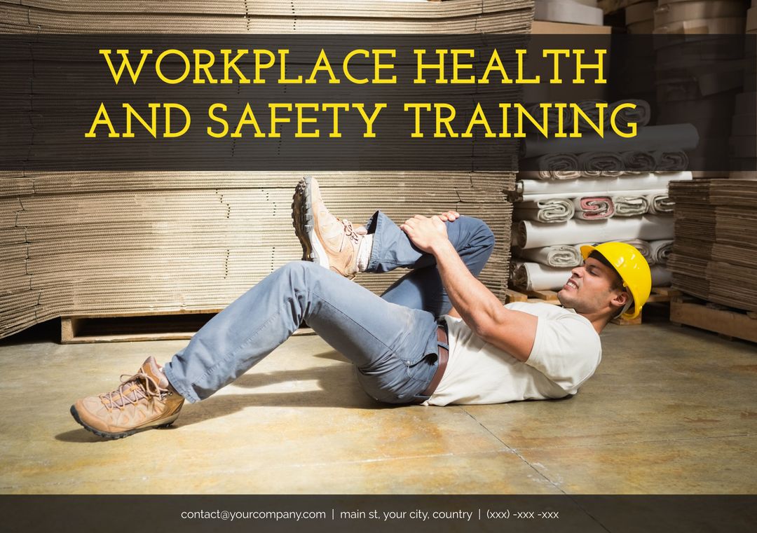 Injured Worker Demonstrating Workplace Health and Safety Training - Download Free Stock Templates Pikwizard.com