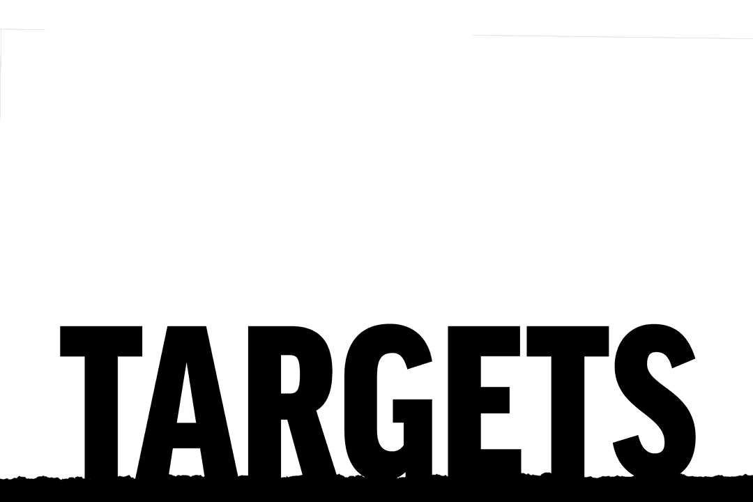 Targets Text on Transparent Background for Business Use