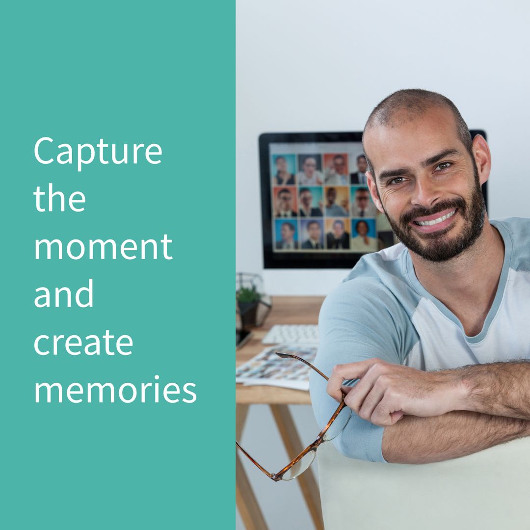 Empowered Photographer Creating Memories in Modern Office