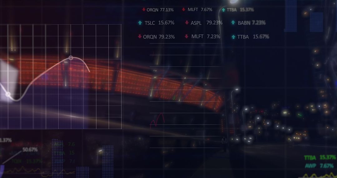 Data Processing Overlay on Sports Stadium with Digital Interface