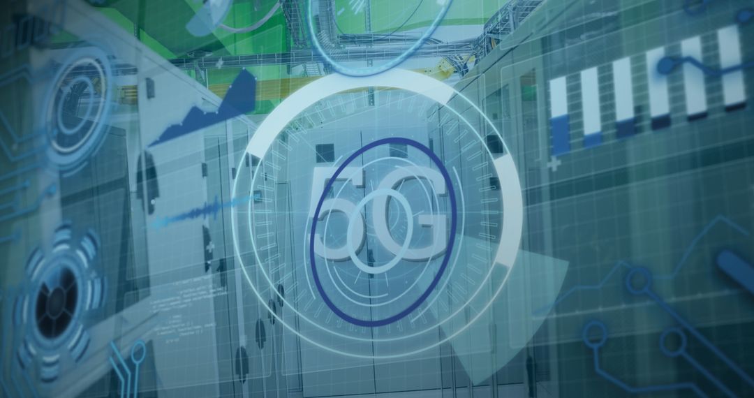 5G Technology and Data Processing in Global Server Room