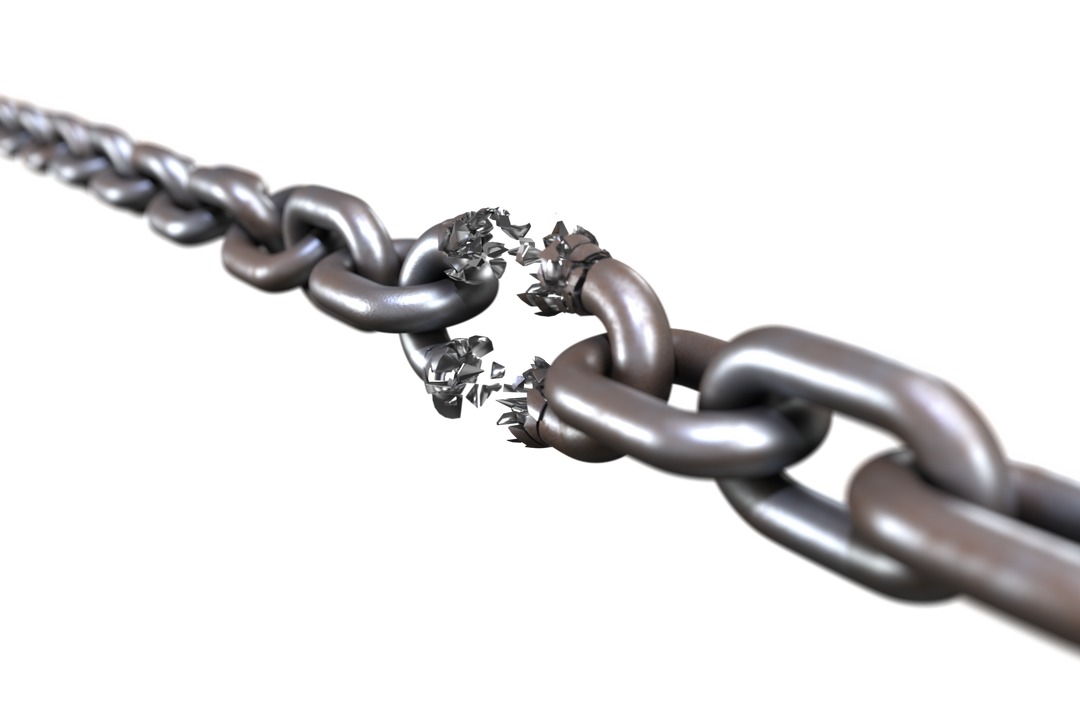 3D Illustration of Broken Silver Chain on Transparent Background - Download Free Stock Images Pikwizard.com