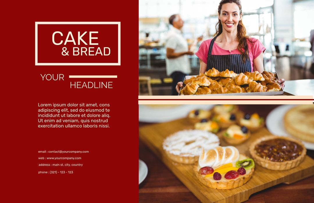 Smiling Baker Displaying Fresh Bread in Bakery - Download Free Stock Templates Pikwizard.com