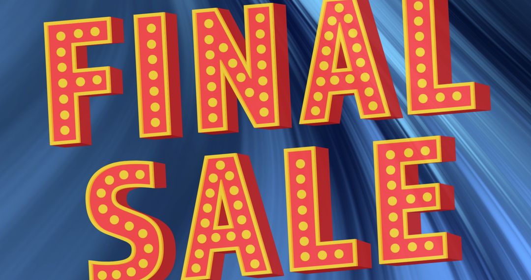 Bright Final Sale Banner on Dynamic Blue Background