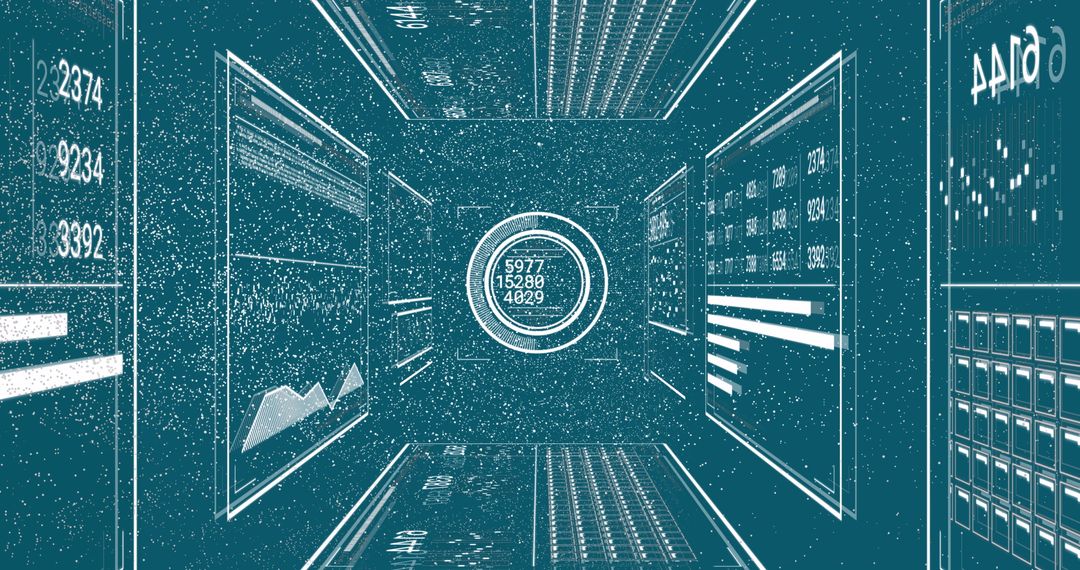 NFT Cryptocurrency Data Analytics with Digital HUD Interface