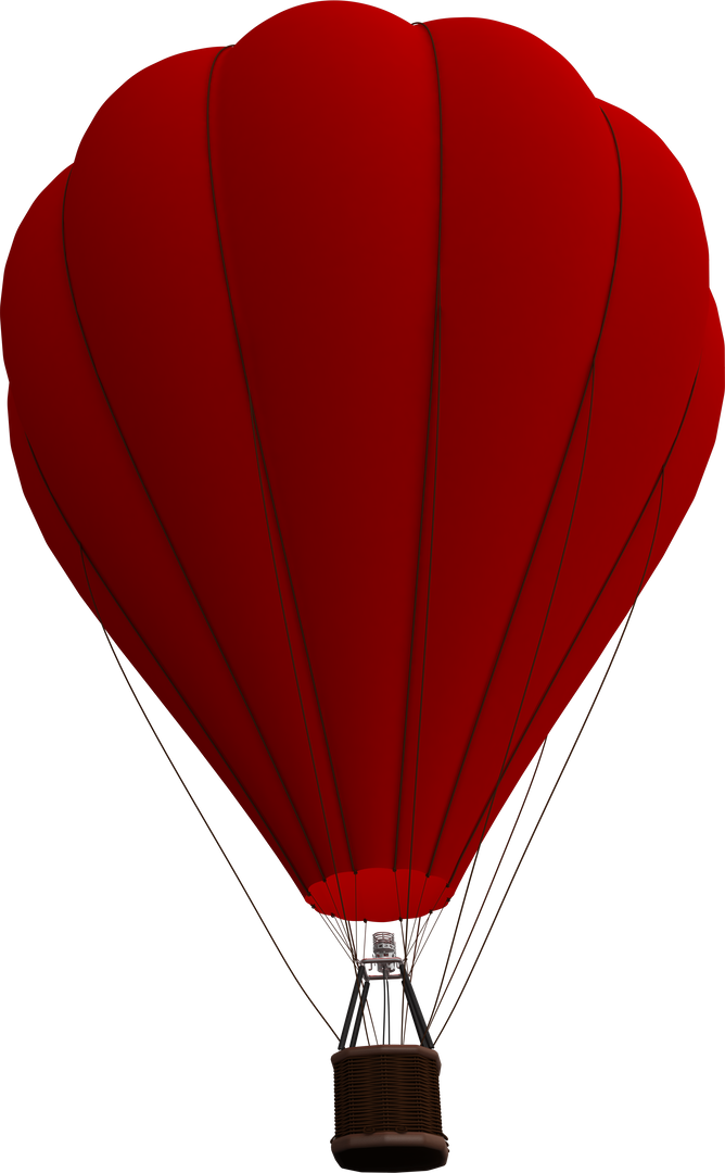 Red Hot-Air Balloon Isolated on Transparent Background Vector Illustration - Download Free Stock Images Pikwizard.com