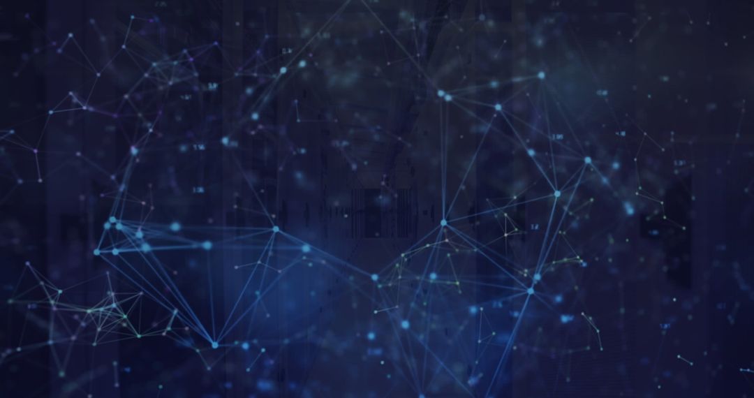 Abstract Geometric Network of Illuminated Dots and Lines