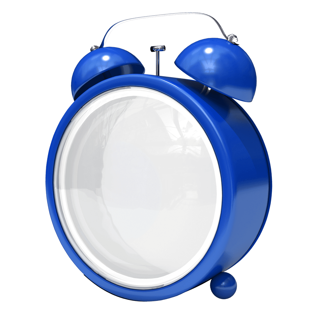 Transparent Blue Alarm Clock No Numbers Creative Design