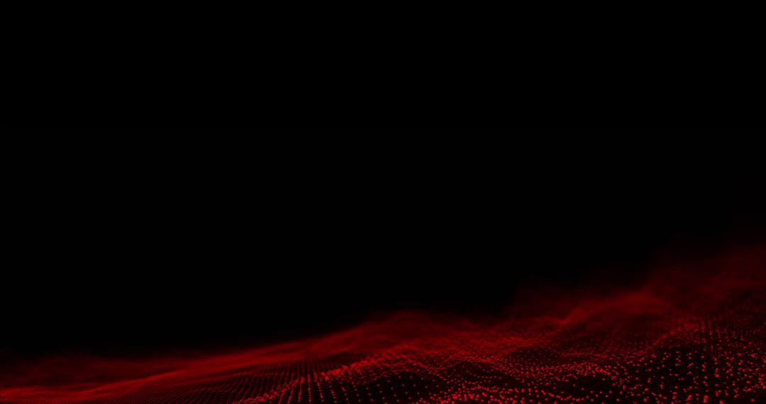 Dynamic Red Mesh Wave on Black Background