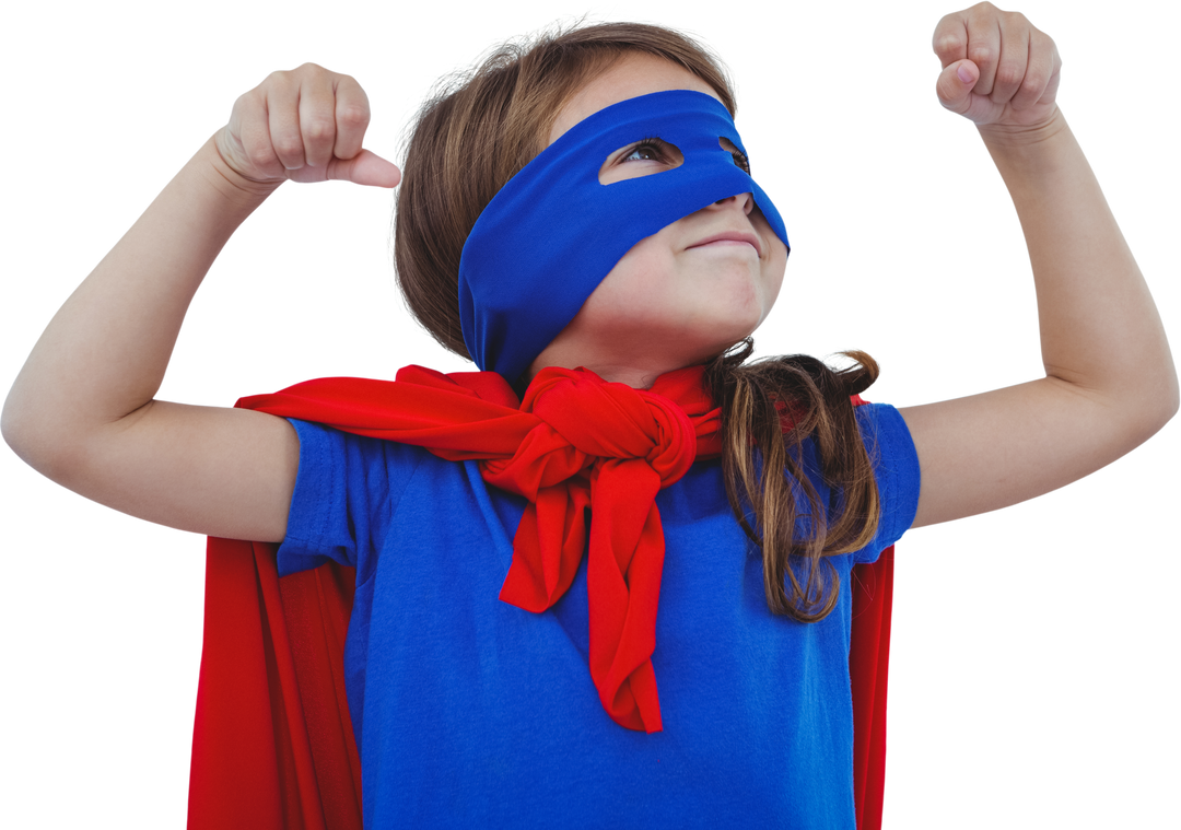 Masked Girl in Blue Costume Pretending to be Transparent Superhero - Download Free Stock Images Pikwizard.com