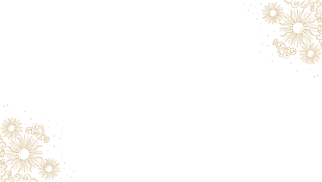 Elegant Gold Floral Bursts on Transparent Background