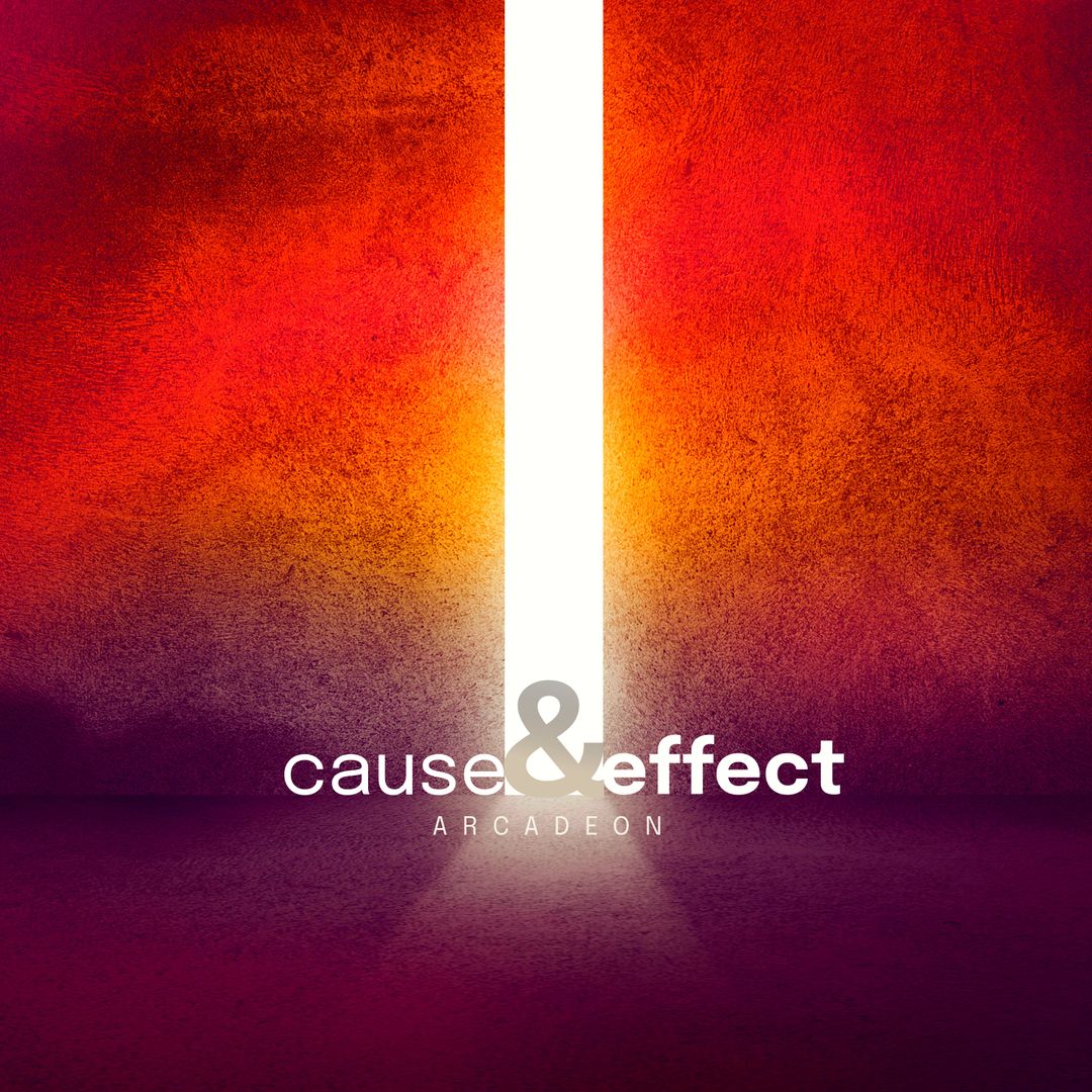 Cause and Effect Album Cover with Vibrant Light and Shadow Design - Download Free Stock Templates Pikwizard.com