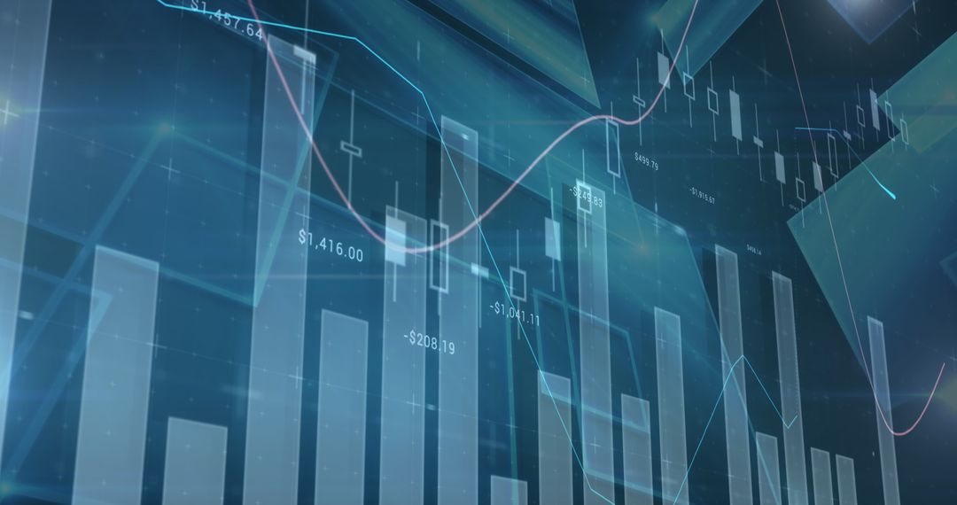 Stock Market Analysis with Futuristic Technology Interface