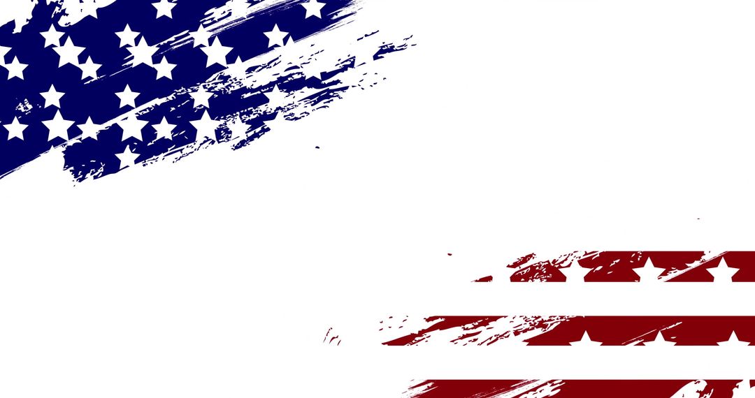 Abstract American Flag with Stars and Stripes Texture