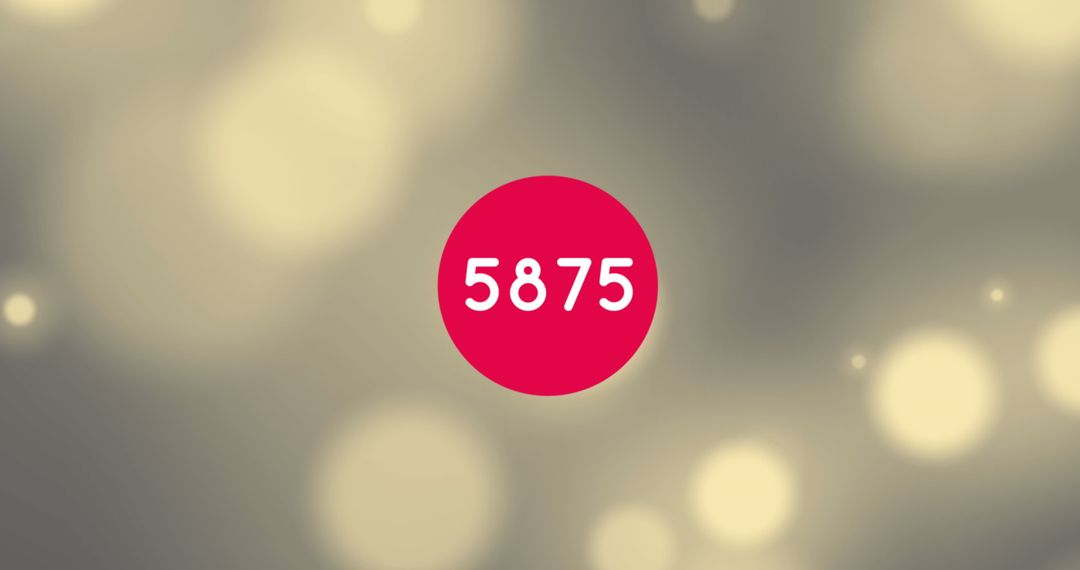 Bright Red Numerical Monument Amidst Ethereal Light Spots