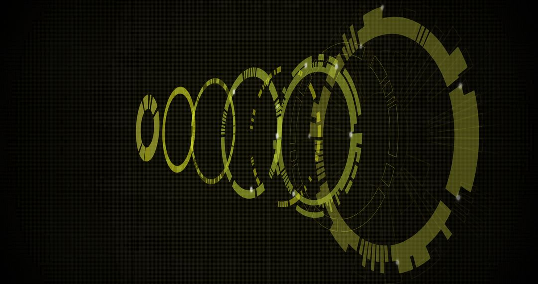 Abstract Digital Circles with Futuristic Technology Design