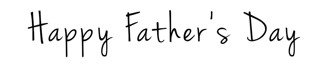 Transparent Happy Father's Day Text with Decorative Design Elements