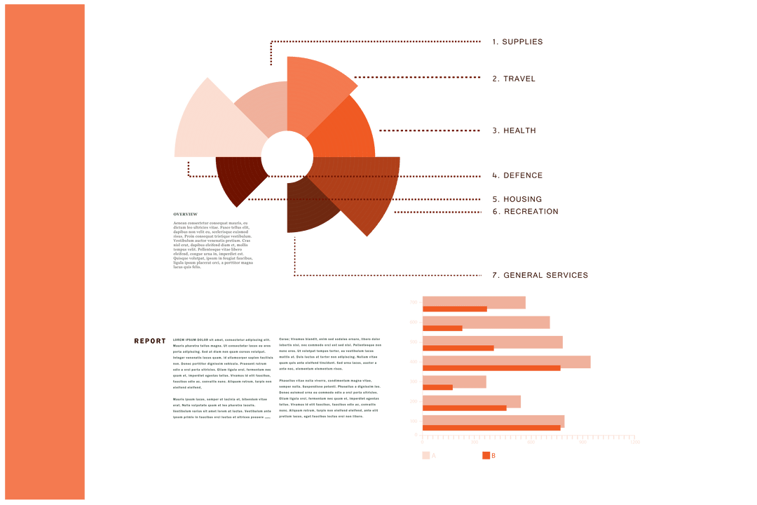 Digital Transparent Charts Illustration for Data Presentation