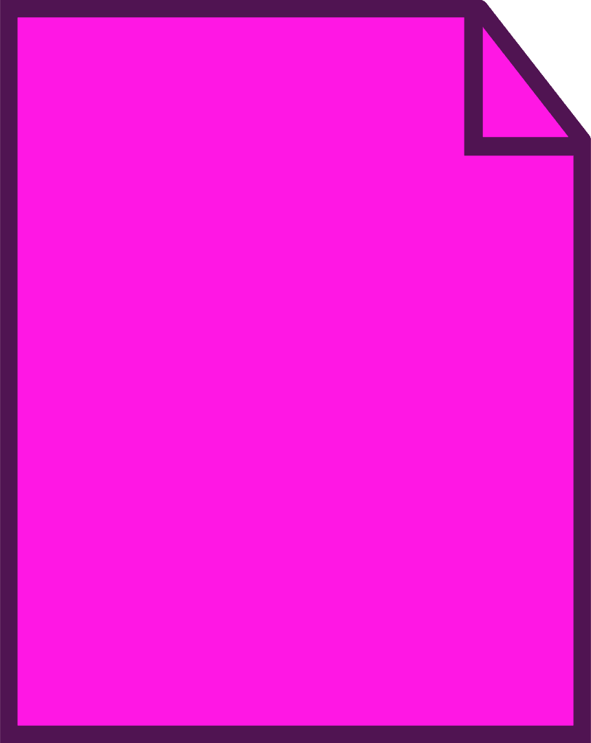 Simple Magenta Document Icon With Transparent Background